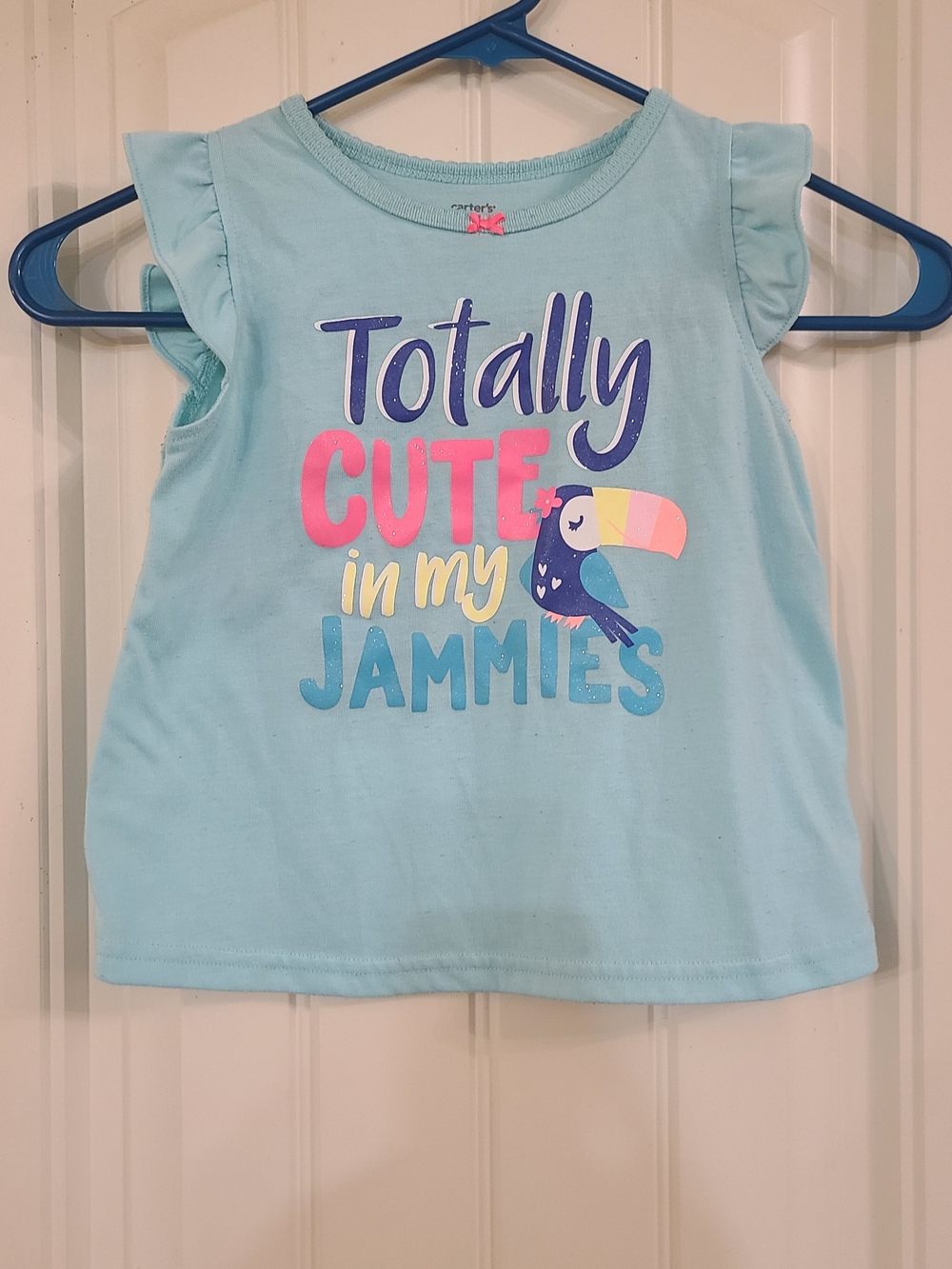 Carter's Light Blue Girls Tank with Colorful Toucan Graphic 5T